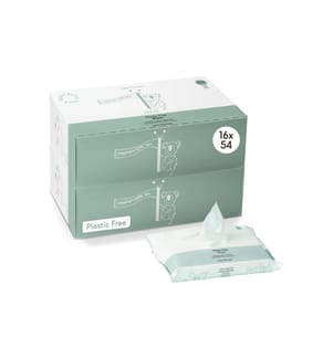 NAÏF - Lingettes humides sans plastique Giga paquet 16 x 54 pièces