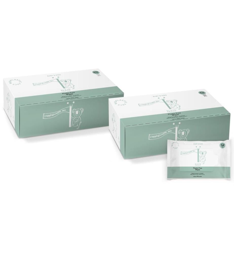 NAÏF - Feuchttücher kunststofffrei Giga Pack 16 x 54 Stk.