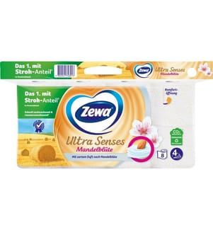 ZEWA - Toilettenpapier Ultra Senses Mandelblüte 8 Rollen