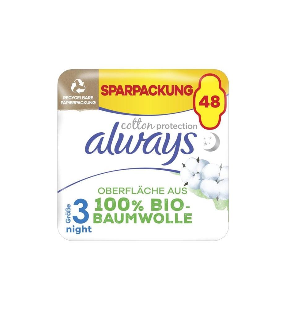 Always - Binde mit Flügeln Ultra Cotton Protection Night 48 Stück