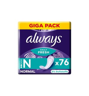Always - Protège-slip Daily Fresh Normal sans parfum 76 pièces