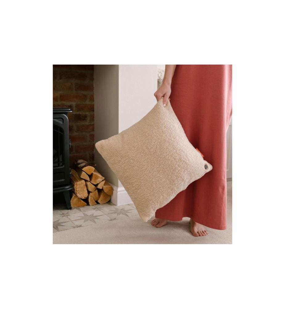 BODI-TEK - Coussin chauffant Cozy Una Wooly Fonctionnement sur batterie, Beige