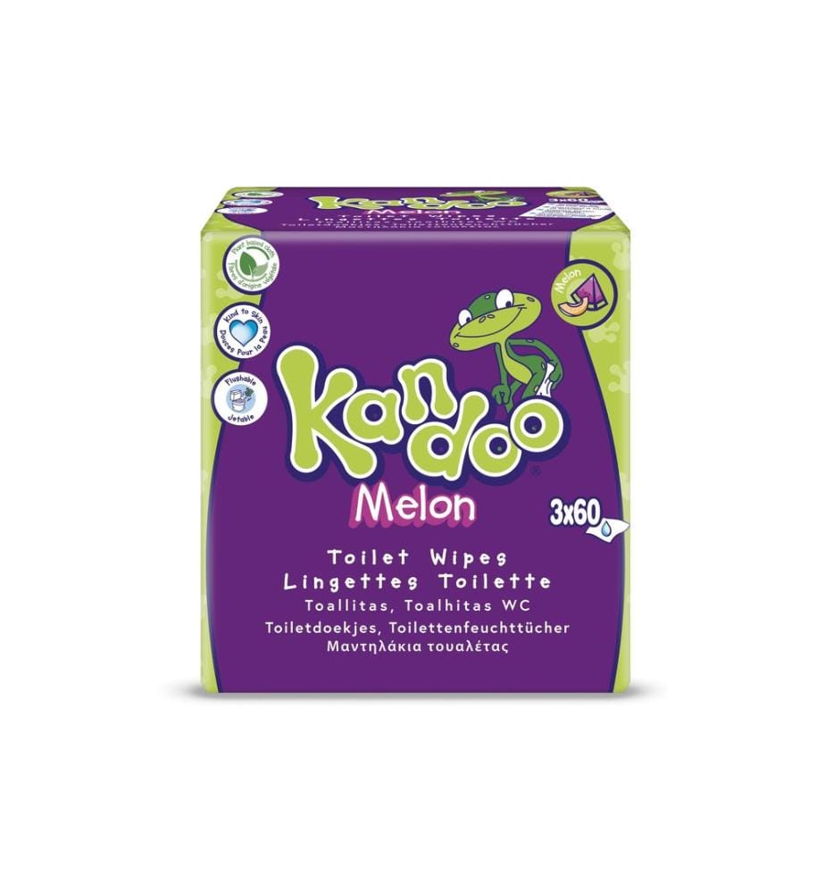 KANDOO - Feuchttücher Melon 3x 60 Stück