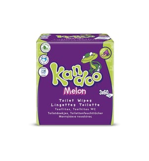 KANDOO - Lingettes humides Melon 3x 60 pièces