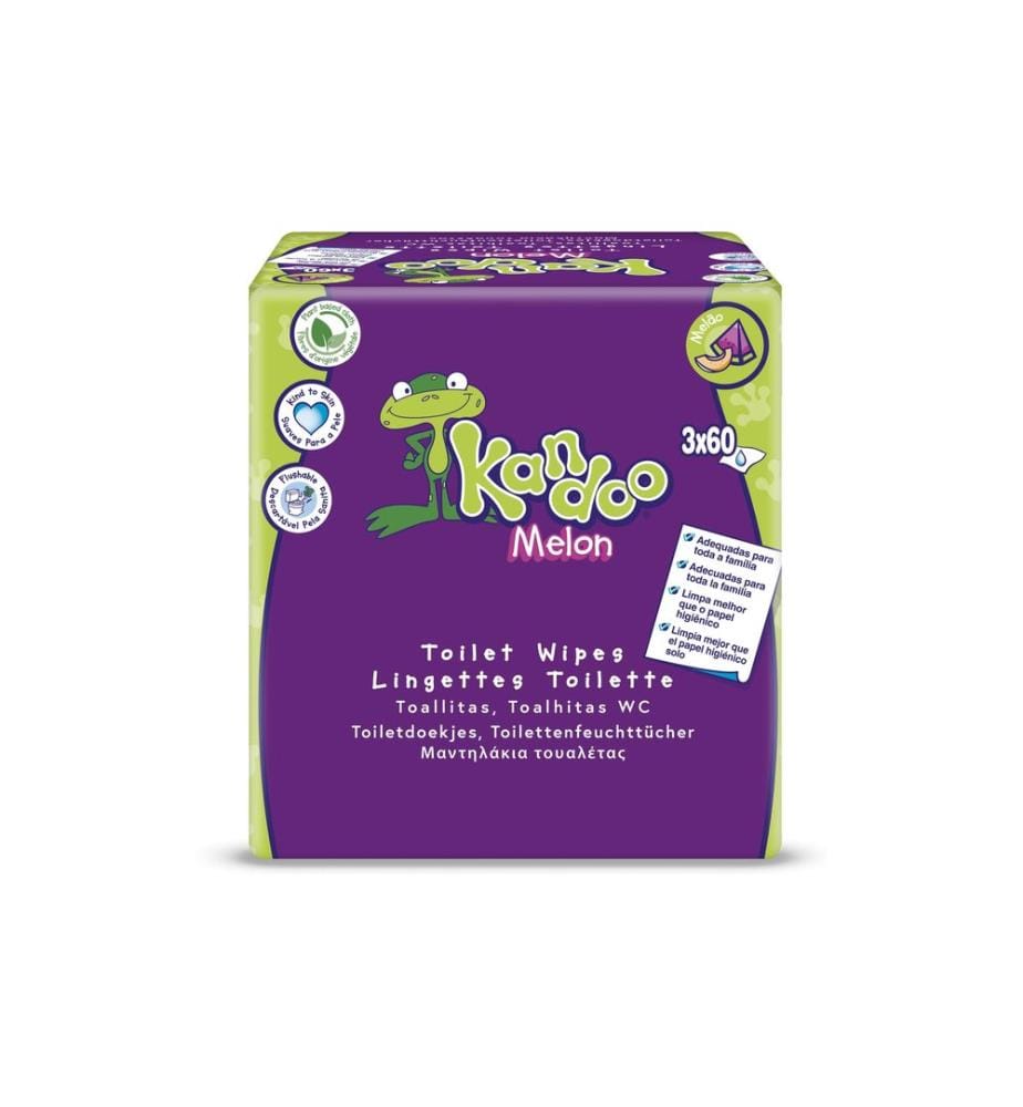 KANDOO - Feuchttücher Melon 3x 60 Stück