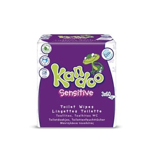 KANDOO - Lingettes humides Sensible 3x 60 pièces