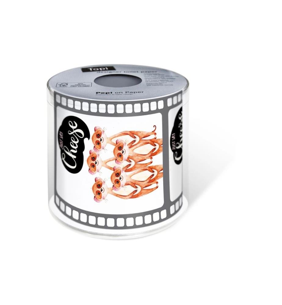 Paper + Design - Toilettenpapier Say Cheese  Rollen, 3-lagig, Mehrfarbig