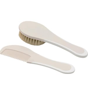 ZEWI bébé-jou Baby-Pflegeset Kamm + Bürste Light Oat
