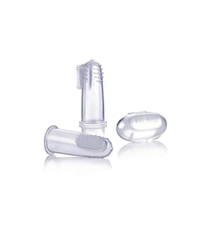 Nuby - Brosse à dents à doigts Natural Touch en silicone souple