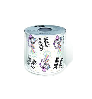 Paper + Design - Toilettenpapier Magic happens 1 Rollen, 3-lagig, Mehrfarbig
