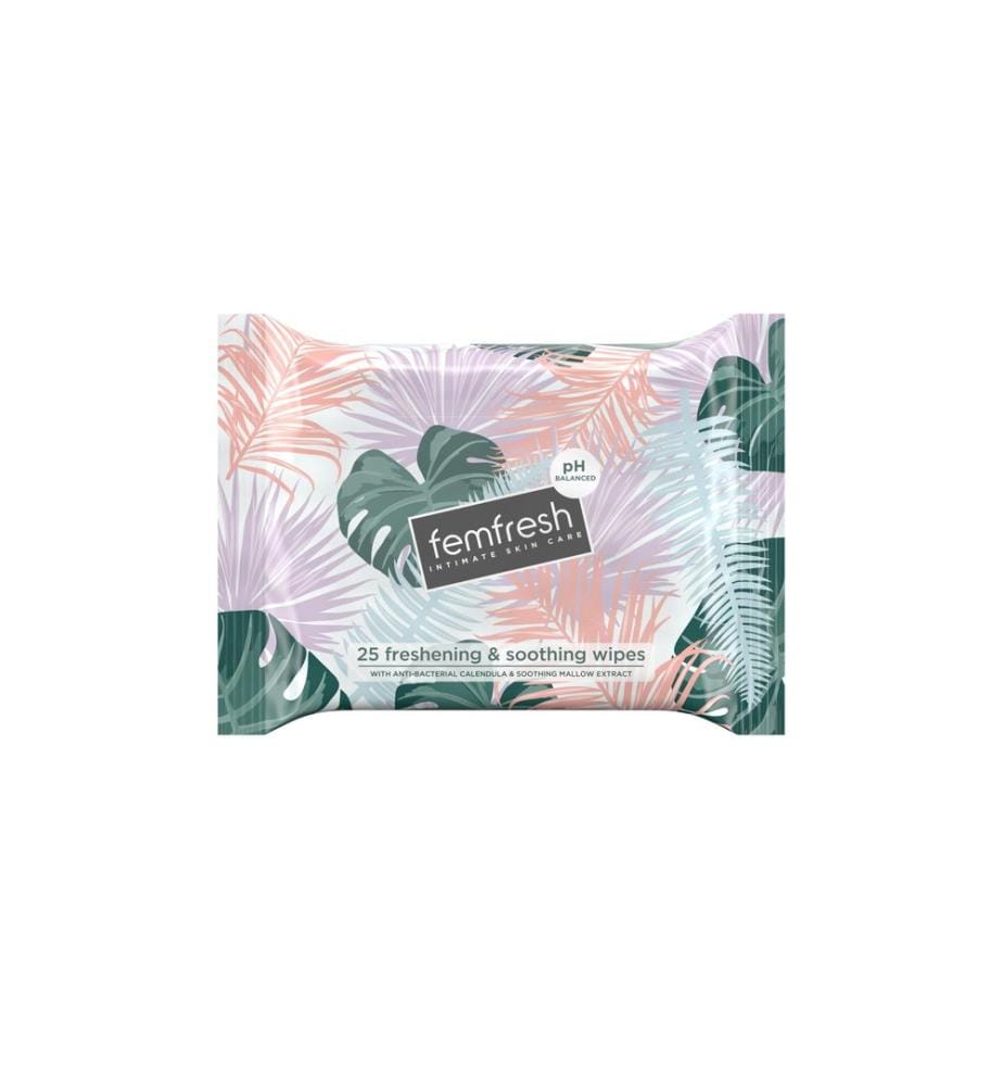 Femfresh - Freshening and soothing cloths Chiffons de soins intimes 25 pièces