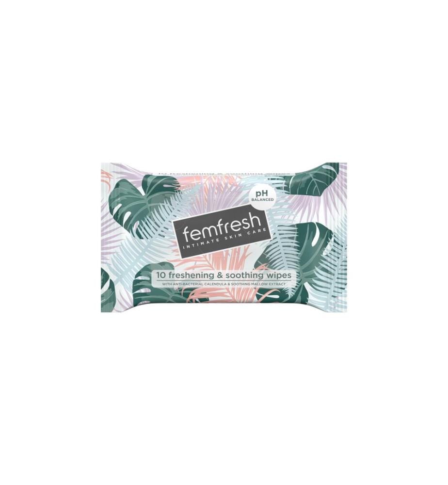 Femfresh - Soin intime Pocket wipe Chiffons de soins intimes 10 pièces