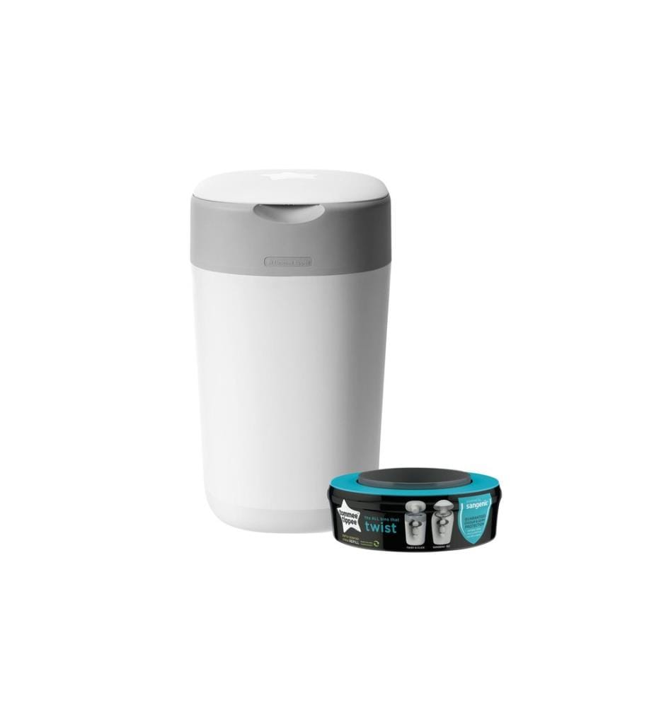 Sangenic - Windeleimer Twist & Click  Grau/Weiss
