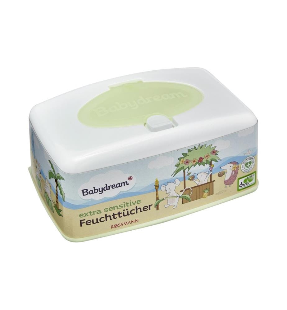 Babydream - Lingettes humides boîte extra sensible, 80 pièces