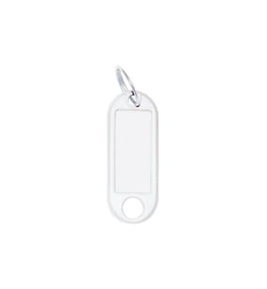 WEDO - Schlüsselanhänger 18 mm mit Ring, Weiss, 100 Stück