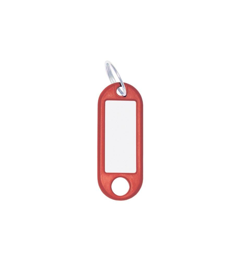 WEDO - Schlüsselanhänger 18 mm mit Ring, Rot, 100 Stück
