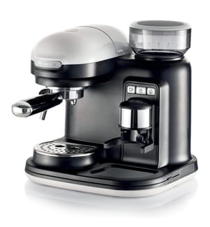 Kaffeemaschine - Moderna - Weiss 1-2 Becher, mit Mahlwerk 250g