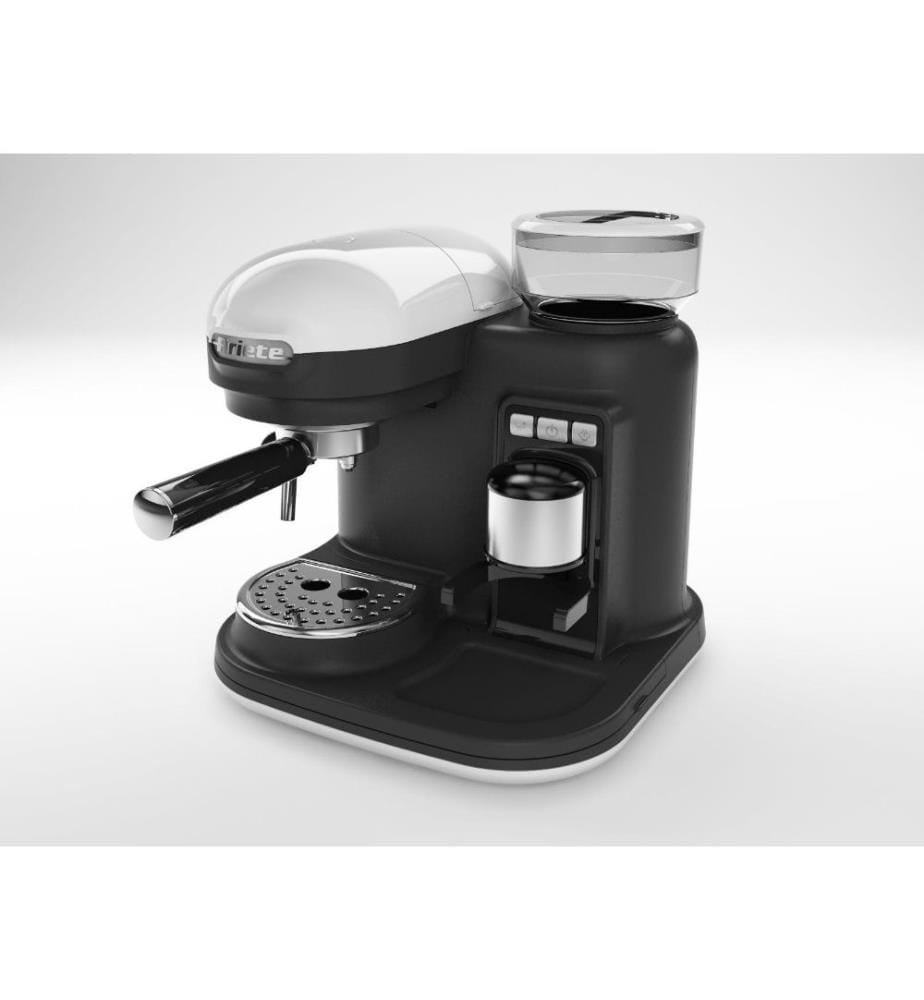 Kaffeemaschine - Moderna - Weiss 1-2 Becher, mit Mahlwerk 250g