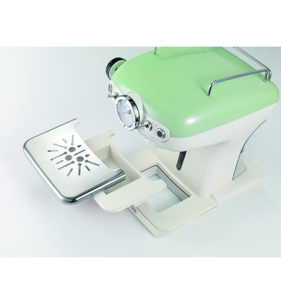 Kaffeemaschine - Vintage - grün Maxi-Cappuccino, Messlöffel und Kaffeepresse