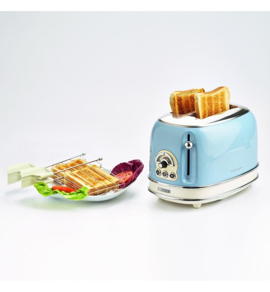 Brot Toaster Vintage Line 2 Schlitz Blau, ohne Klammern
