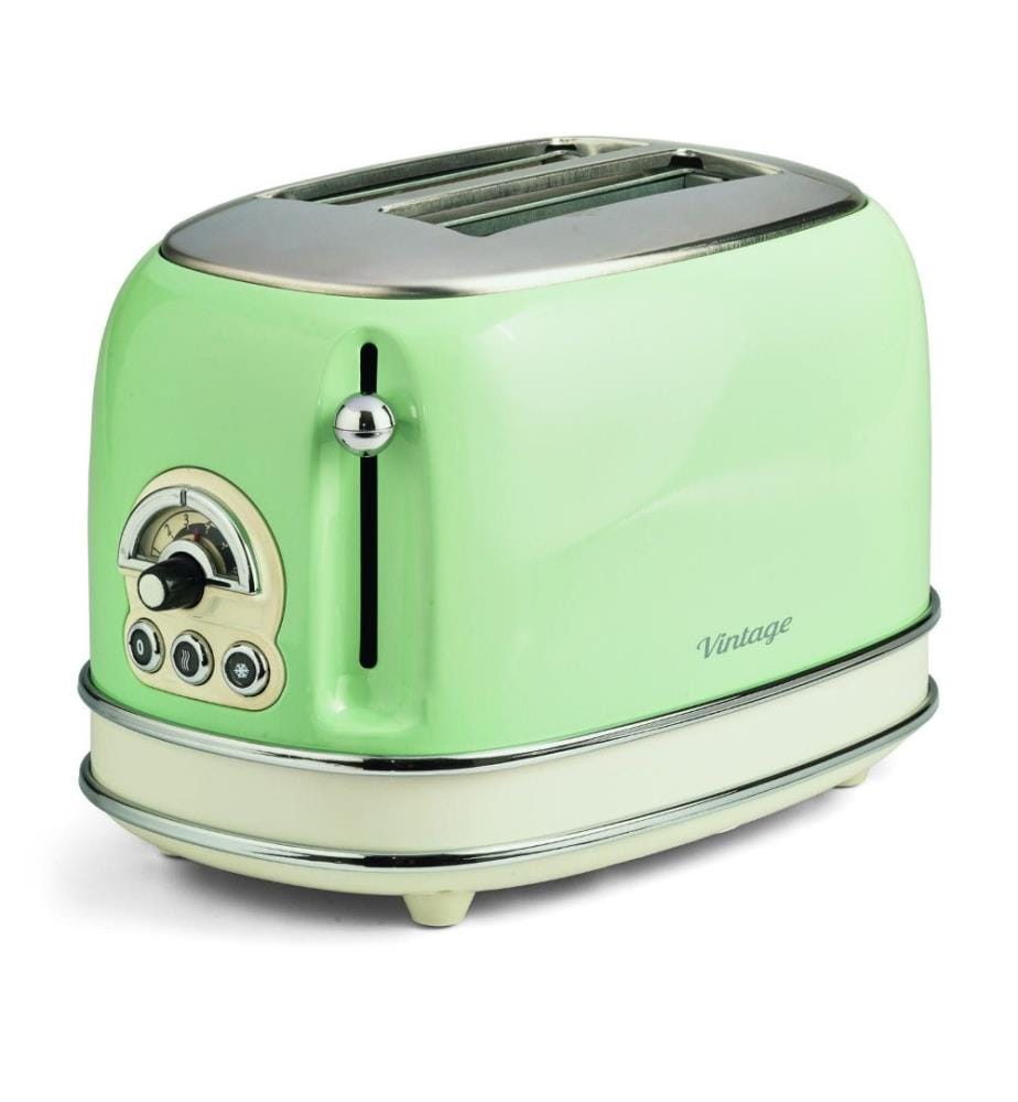 Brot toaster Vintage Line 2 Schlitz Grün, ohne Klammern