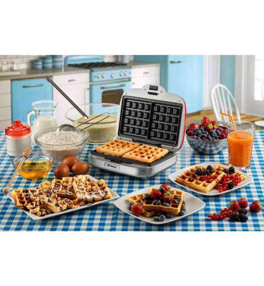 Ferro per waffle - Party Time - Rosso 2 piastre antiaderenti
