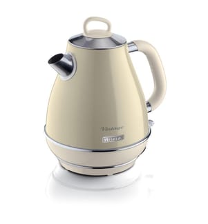 Wasserkocher - Vintage - Beige 1.7L Kapazität, Kabellos, drehbare Basis 360°