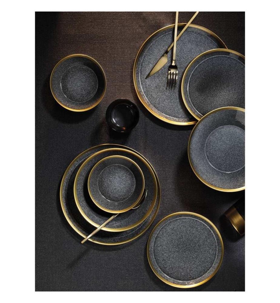 Service de table 24 pièces - Anthracite et or