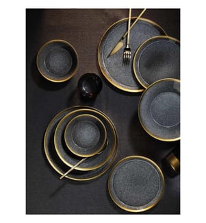 Service de table 24 pièces - Anthracite et or