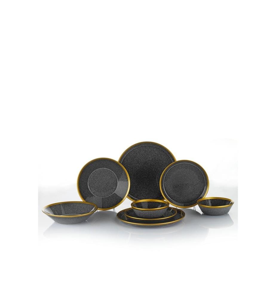 Service de table 24 pièces - Anthracite et or