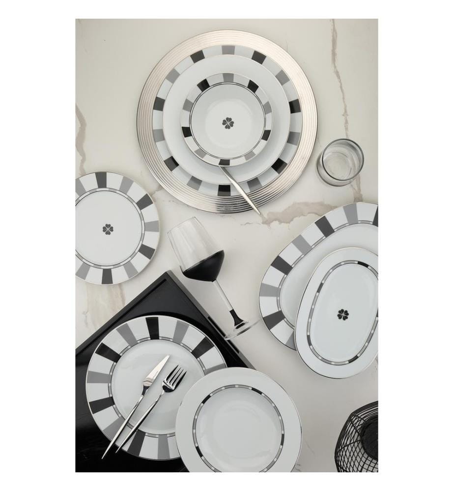 Geschirrset, 27-teilig, mehrfarbig, 100 % PORZELLAN