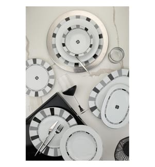 Service de table, 27 pièces, multicolore, 100 % PORCELAINE