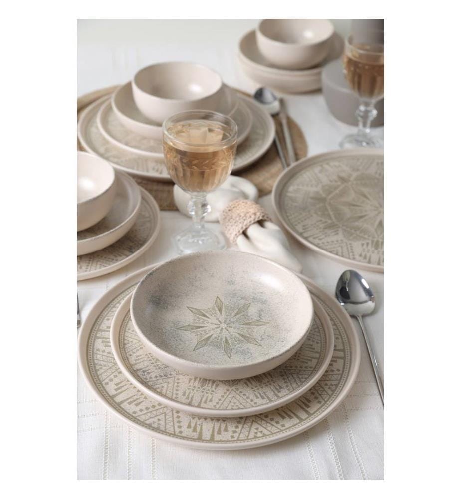 Service de Table en céramique (24 pièces) - Crème