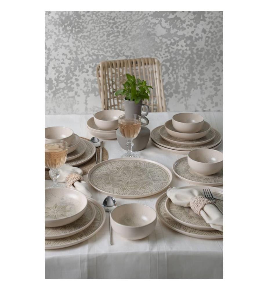 Service de Table en céramique (24 pièces) - Crème