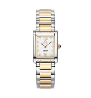 Quarzuhr Brunnen 21 mm, 10 Diamanten - Weiss & Silber-Gold
