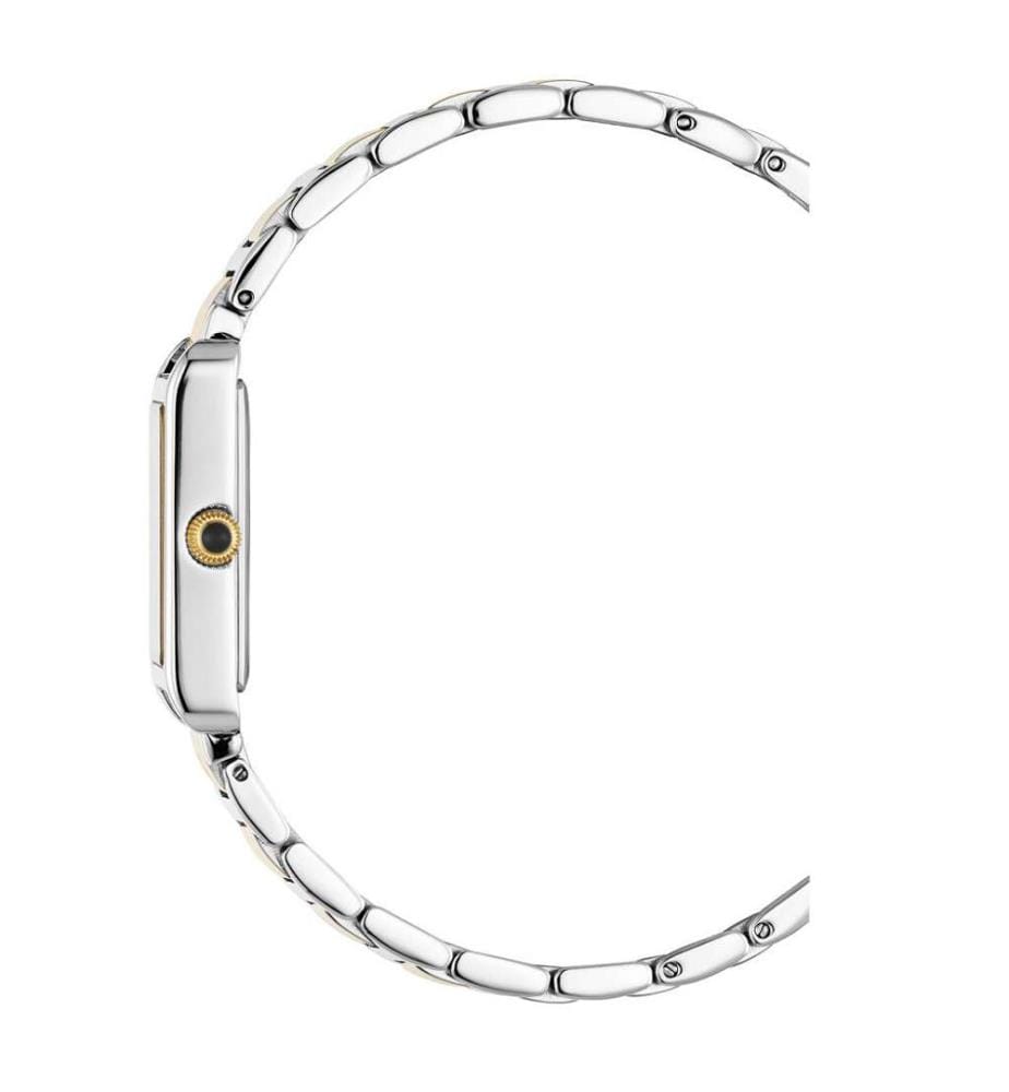 Quarzuhr Brunnen 21 mm, 10 Diamanten - Weiss & Silber-Gold