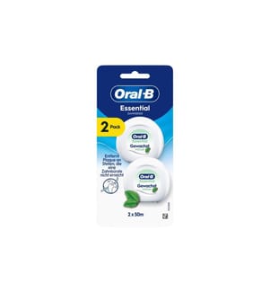 Oral-B Zahnseide Essential Floss gewachst und Minzgeschmack 2 x 50m