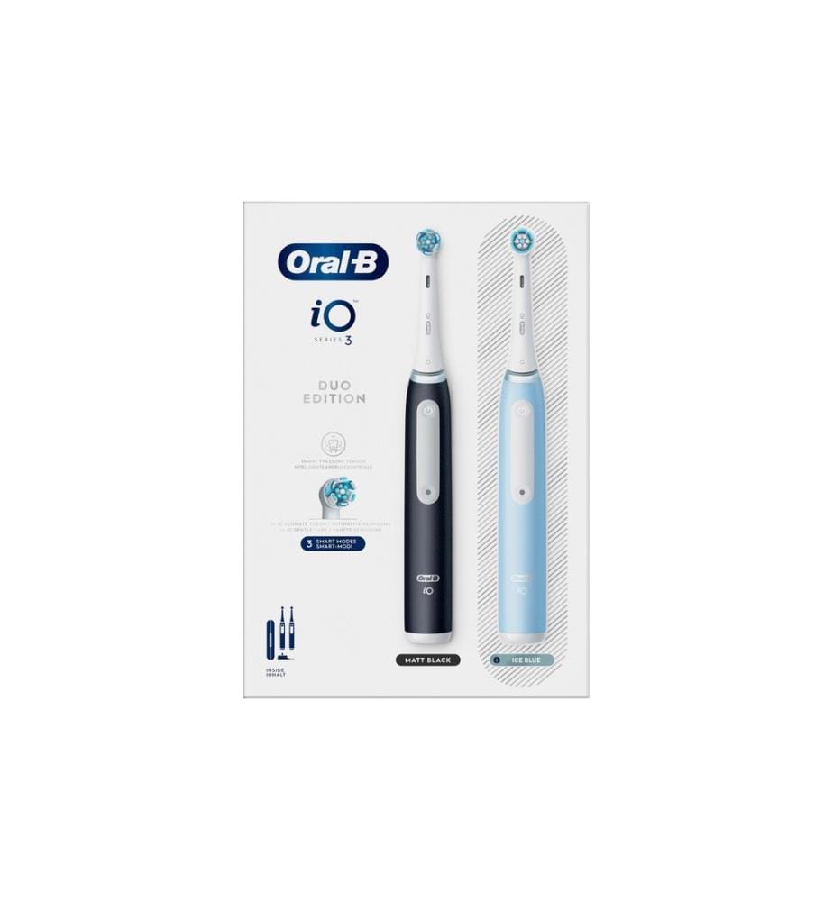 Oral-B Rotationszahnbürste iO Series 3n Duo Matt Black/Ice Blue