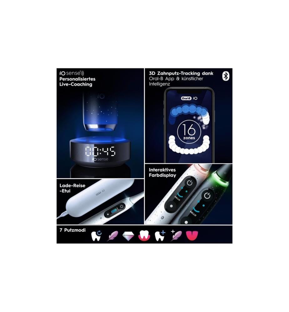 Oral-B Mikrovibrationszahnbürste iO Series 10 Schwarz