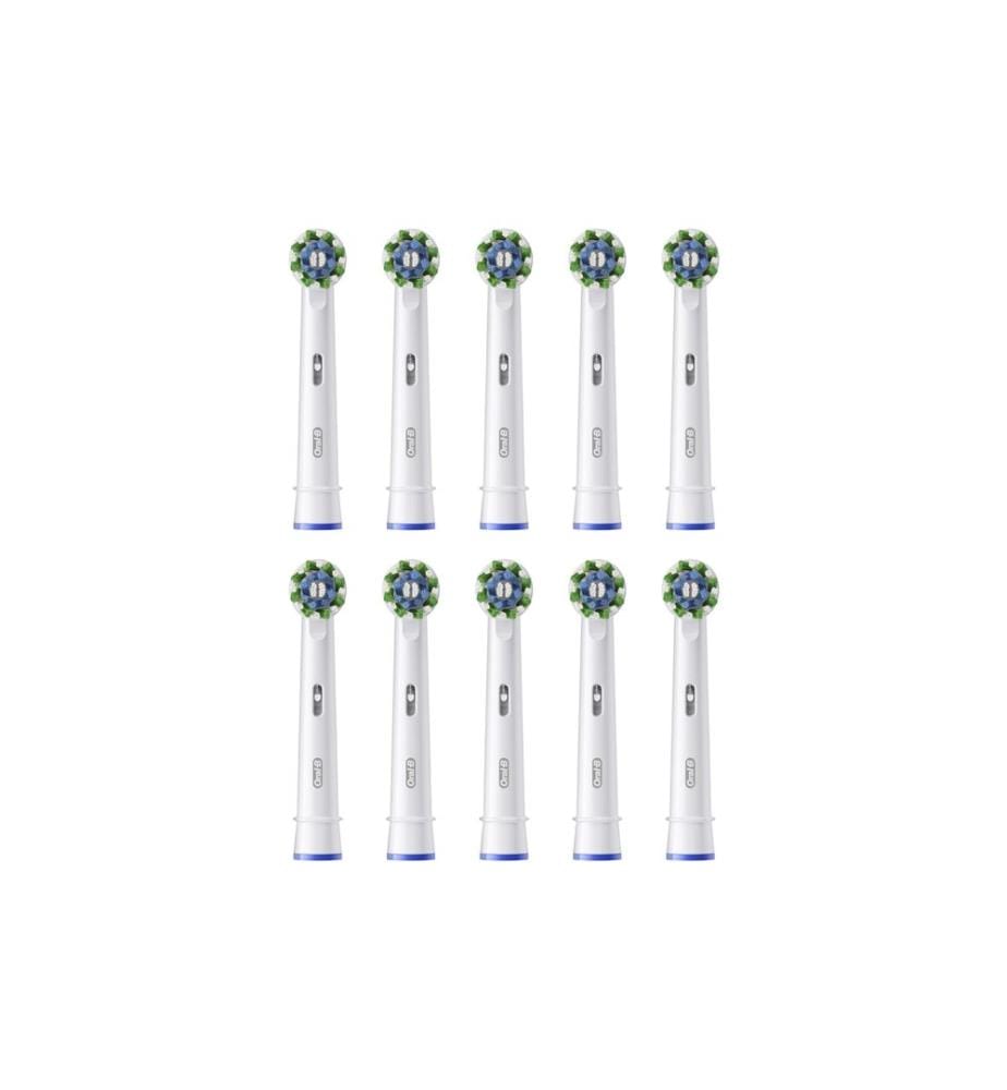 Lot de 10 têtes de brosse à dents Oral-B CrossAction, Blanc