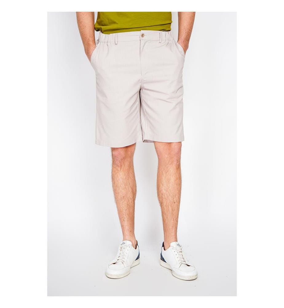 Semi-slim cut Bermuda shorts - Linen
