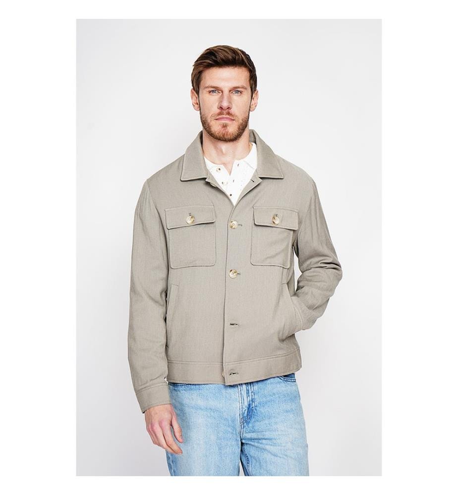 Veste Classique Boutonnée - Kaki