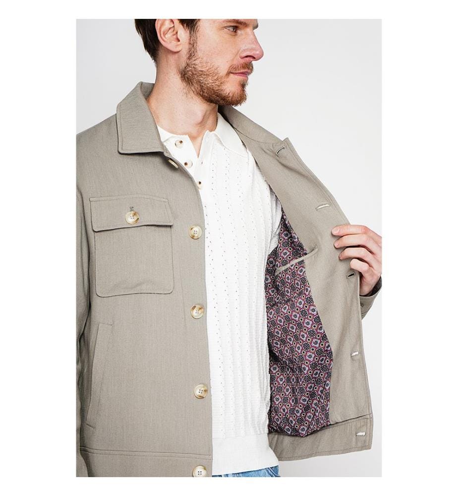 Veste Classique Boutonnée - Kaki