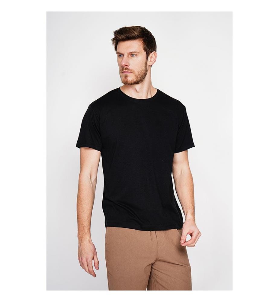 T-Shirt Col Rond - Noir