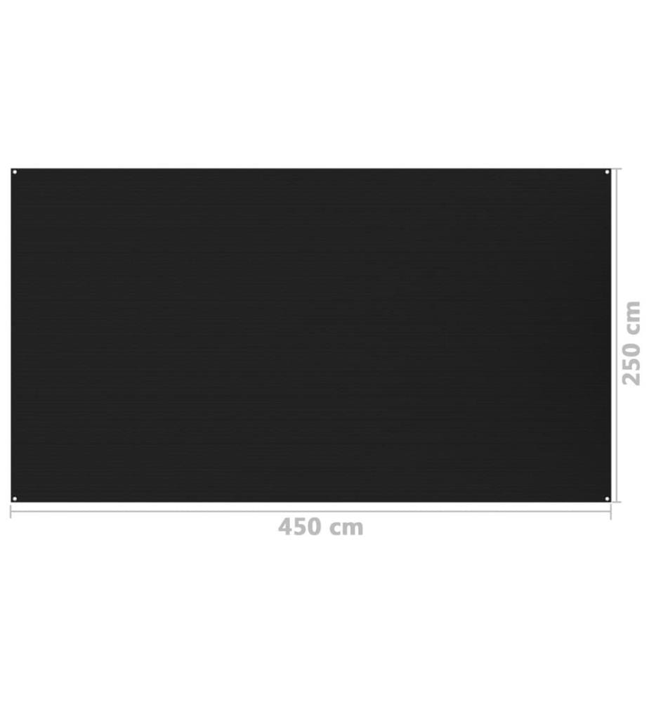 Zeltteppich 250x450 cm Schwarz