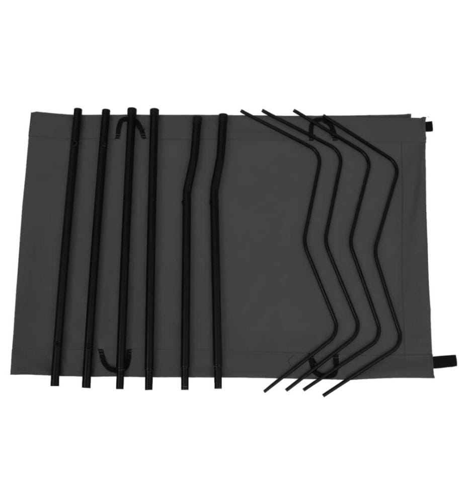 Campingbett 180x60x19 cm Oxford-Gewebe und Stahl Schwarz