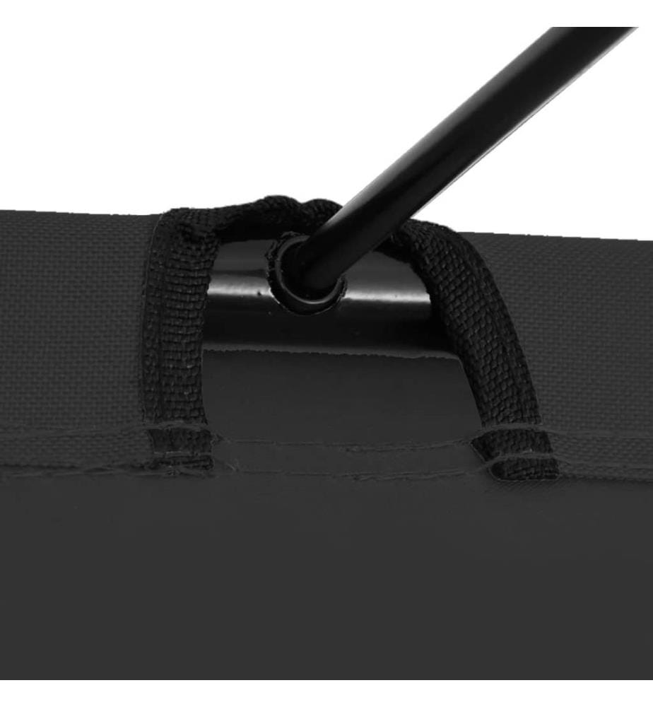 Campingbett 180x60x19 cm Oxford-Gewebe und Stahl Schwarz