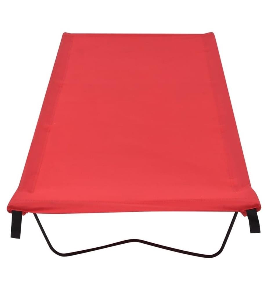 Campingbett 180x60x19 cm Oxford-Gewebe und Stahl Rot