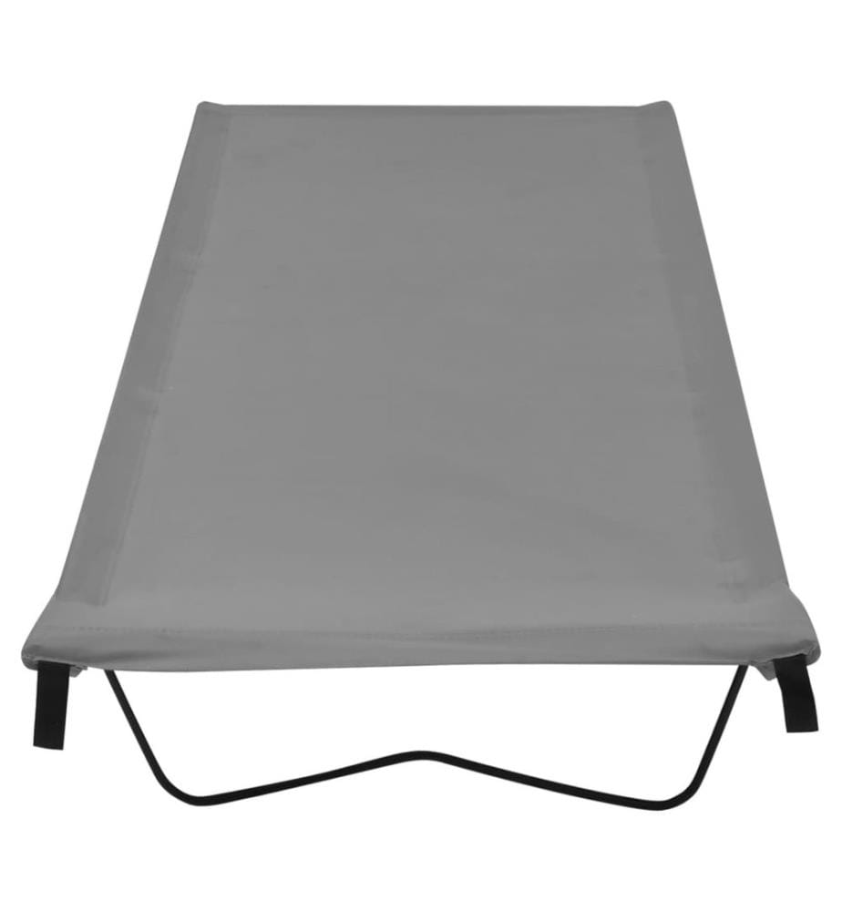 Campingbett 180x60x19 cm Oxford-Gewebe und Stahl Grau