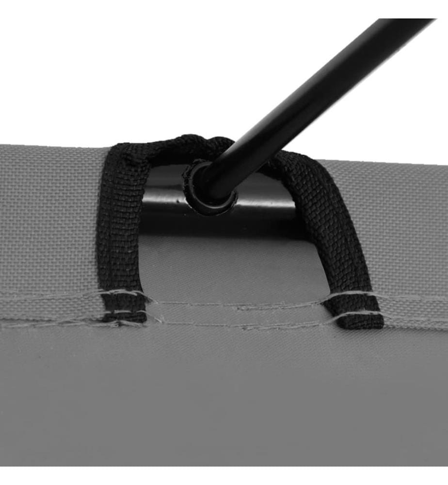 Campingbett 180x60x19 cm Oxford-Gewebe und Stahl Grau